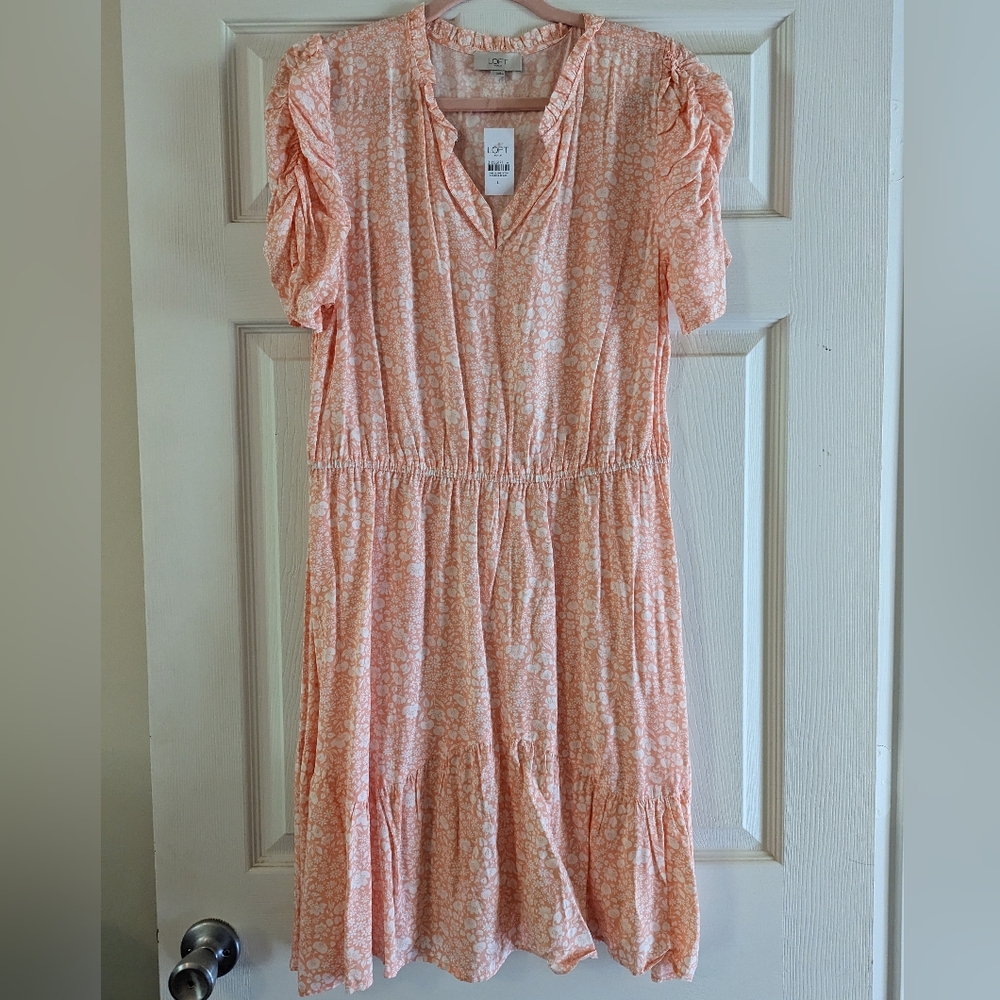 NWT LOFT Pink floral print sundress